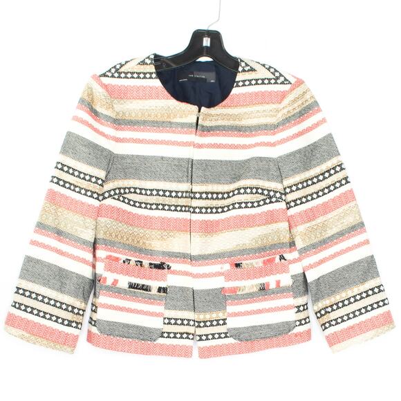 The Limited Womens Jacket Blazer Boho Southwestern Rustic Folk Stripe Medium - Picture 1 of 2